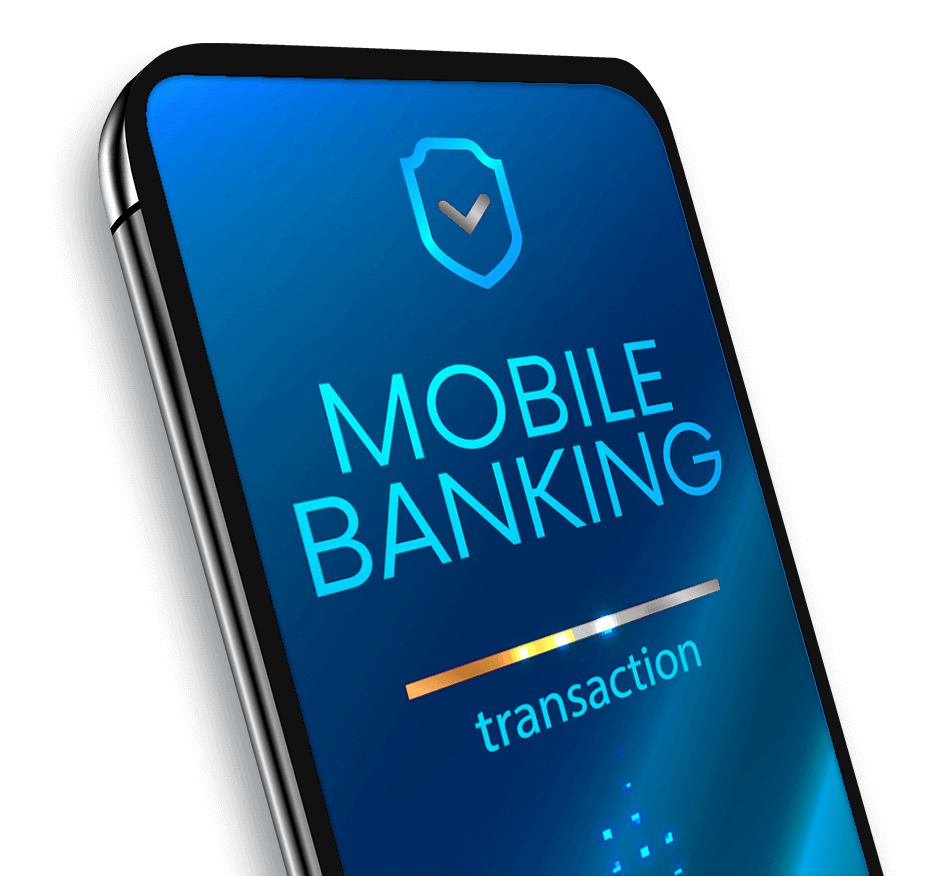 iPhone displaying mobile banking service